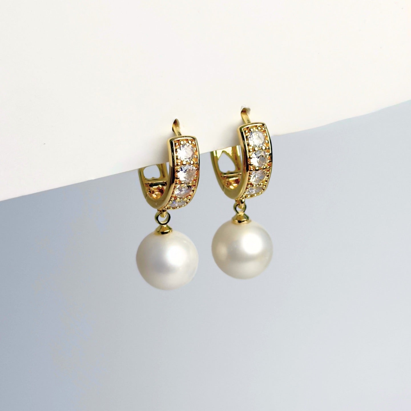 Freshwater Pearl Hoop Dangling Earrings