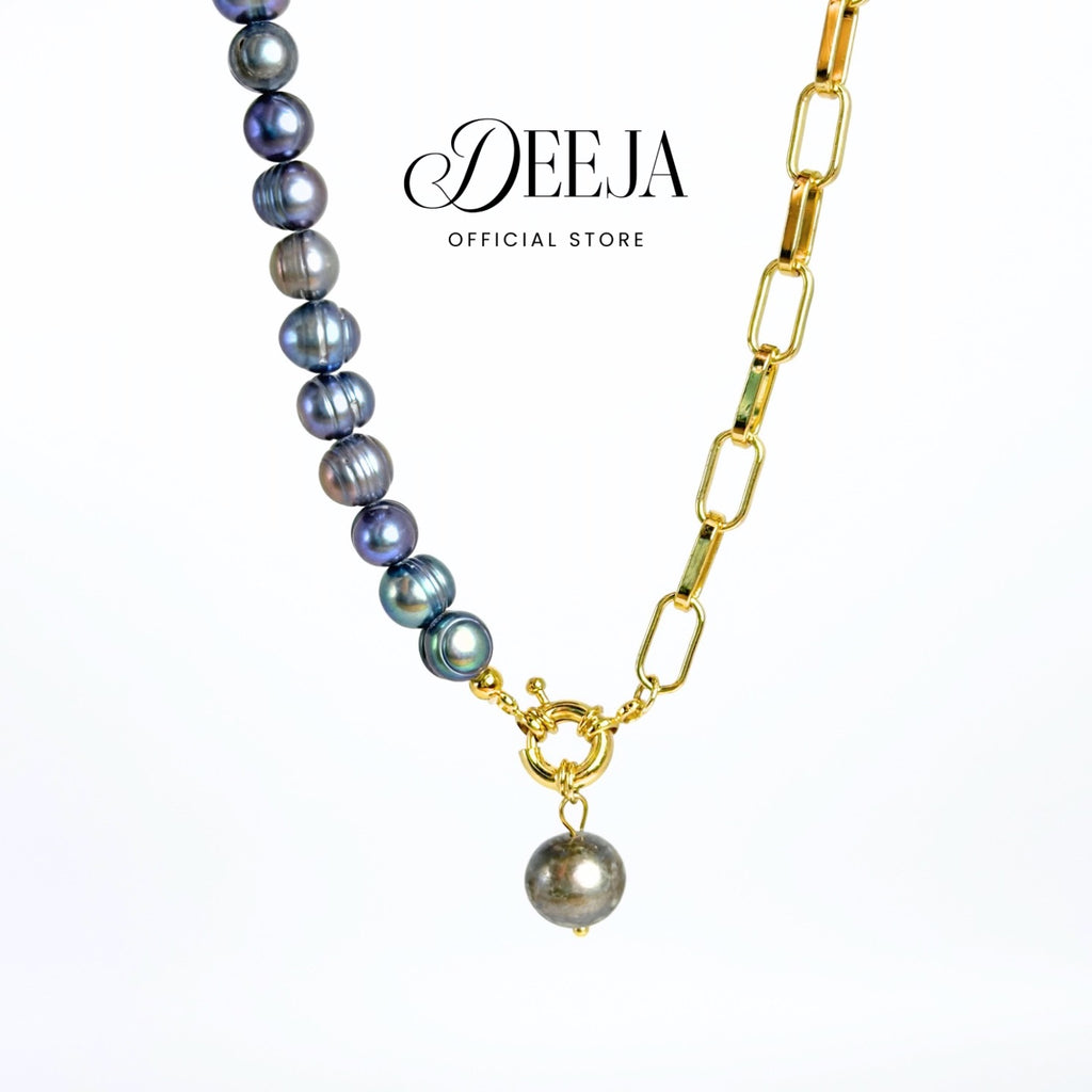 Deeja • Tahitian Freshwater Pearl Paper Clip Necklace FPN10265