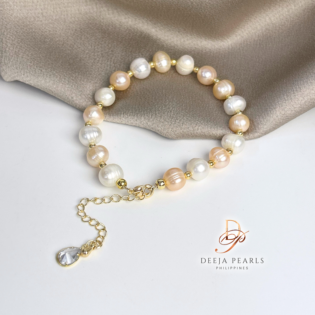 DPB129 • Two-tone Freshwater Pearl Bracelet