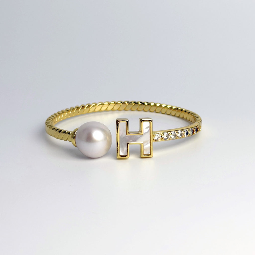 Edison Pearl 18K Gold Coated Bangle