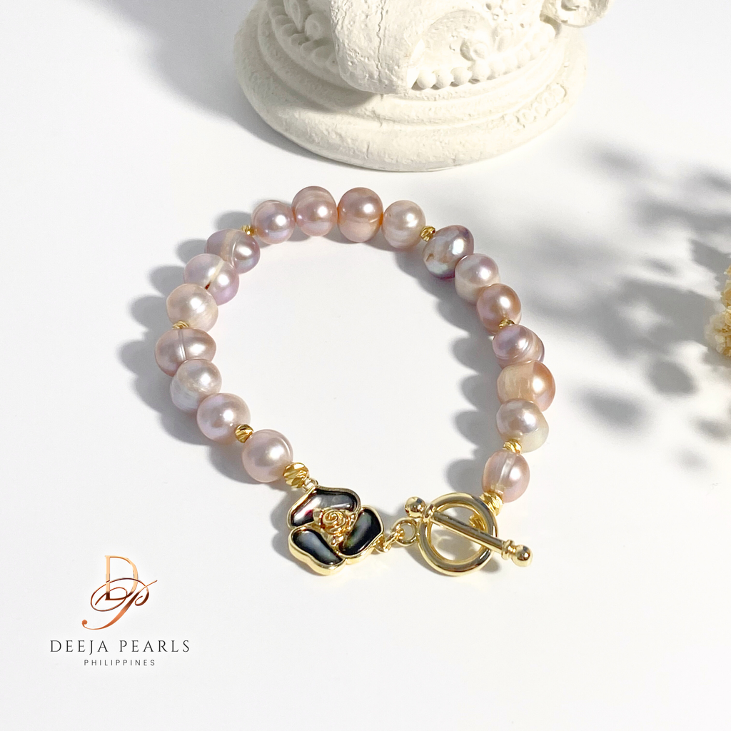 DPB149 • Freshwater Pearl Bracelet with Mother of Pearl
