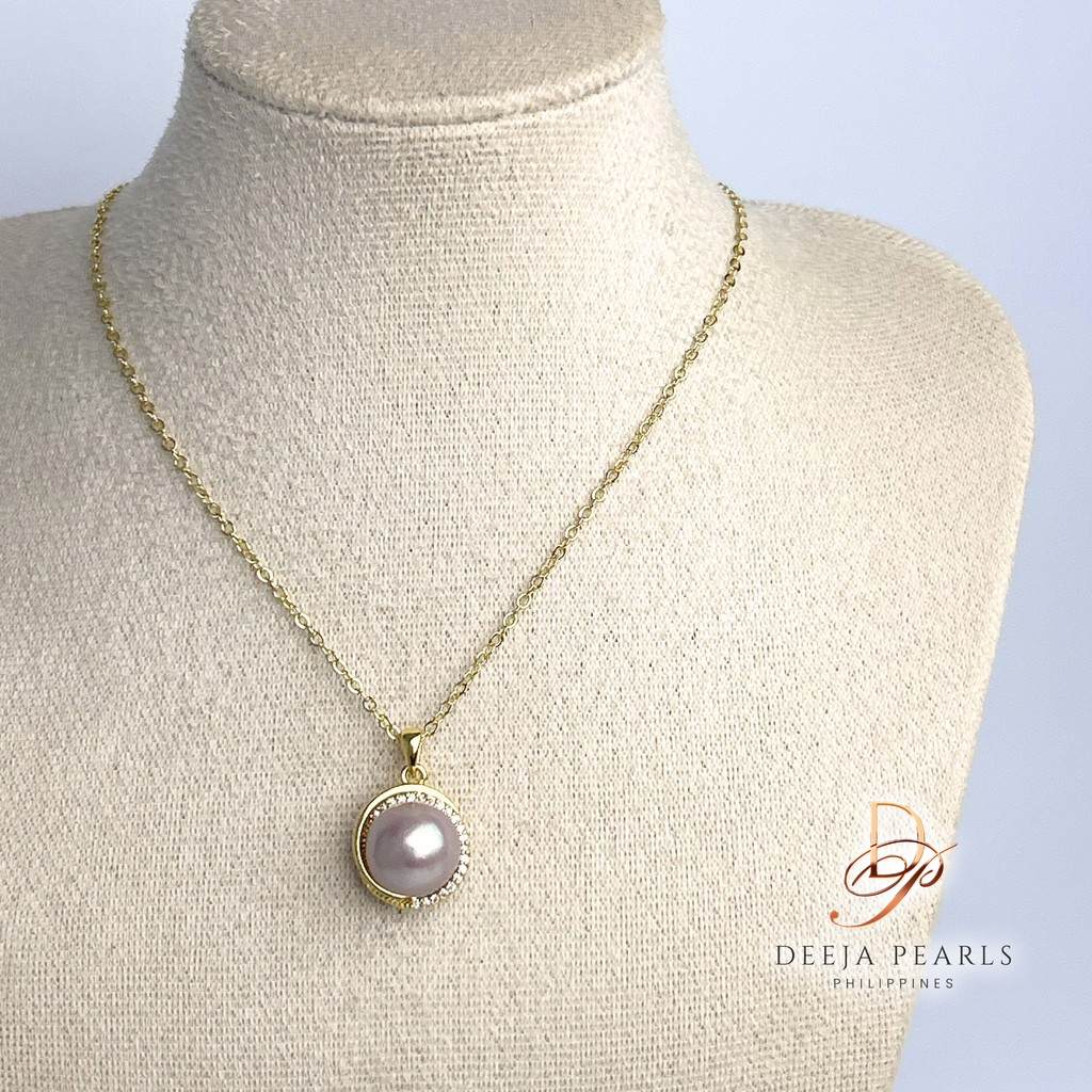 EPN103 • Pink Edison Pearl Pendant Necklace