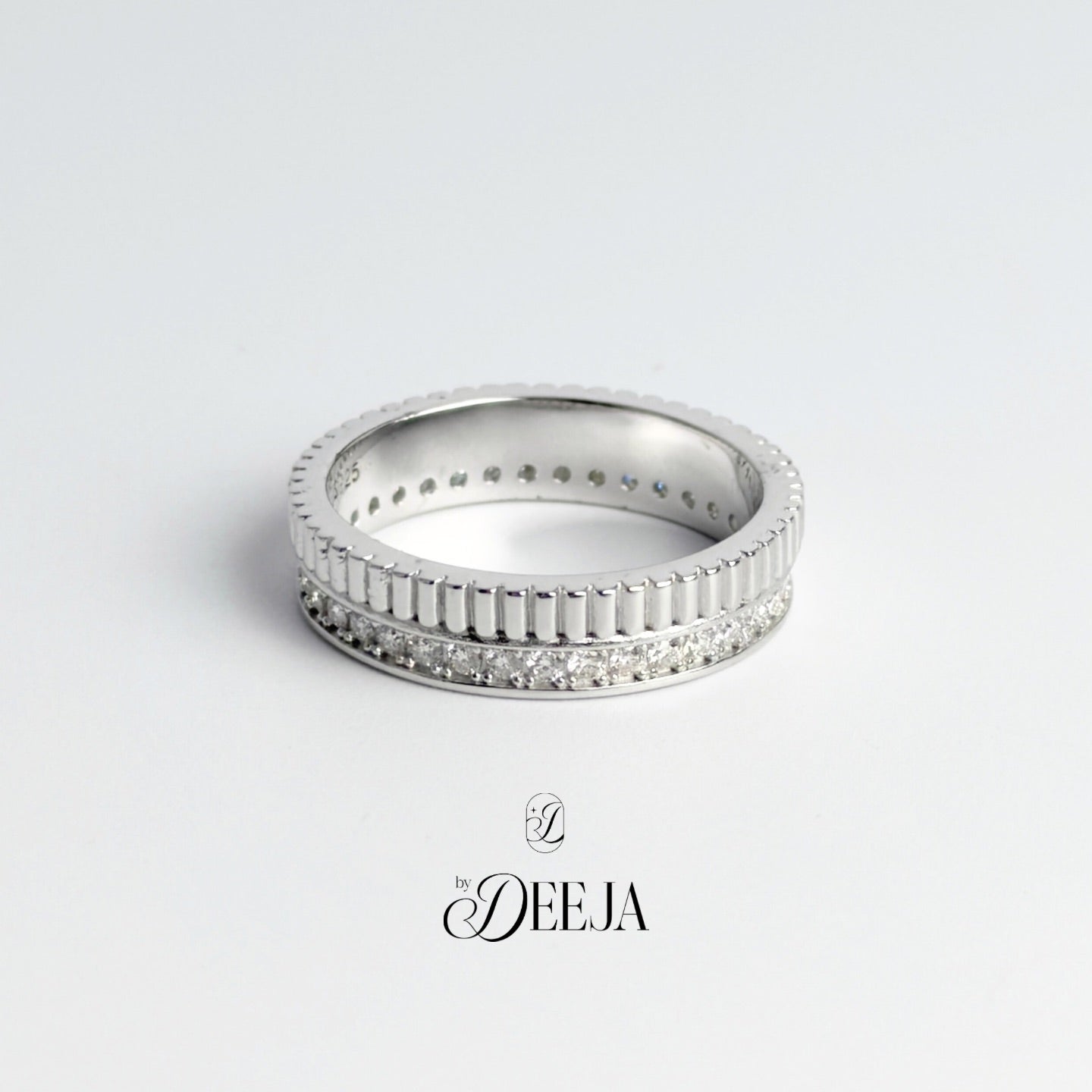 Moissanite 0.015ct Full Eternity Ring | DMR006