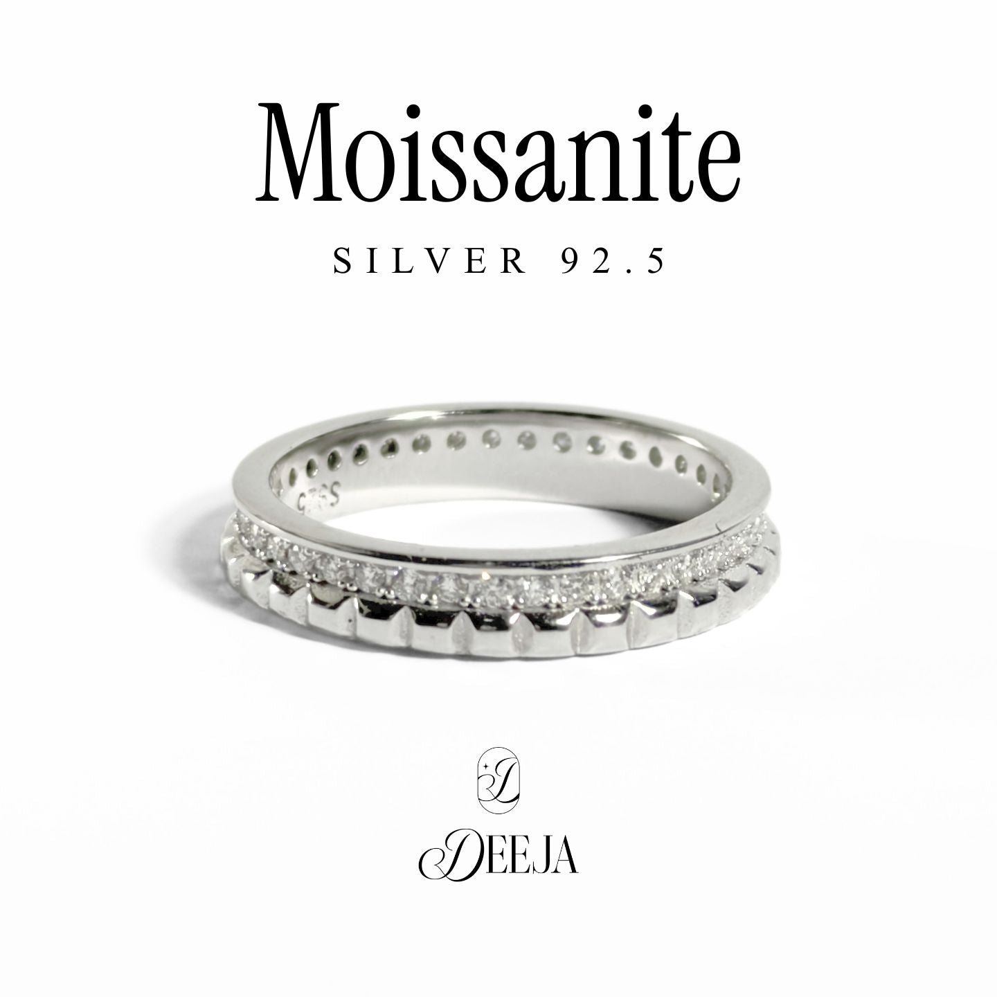 Moissanite Full Eternity Ring MRE02