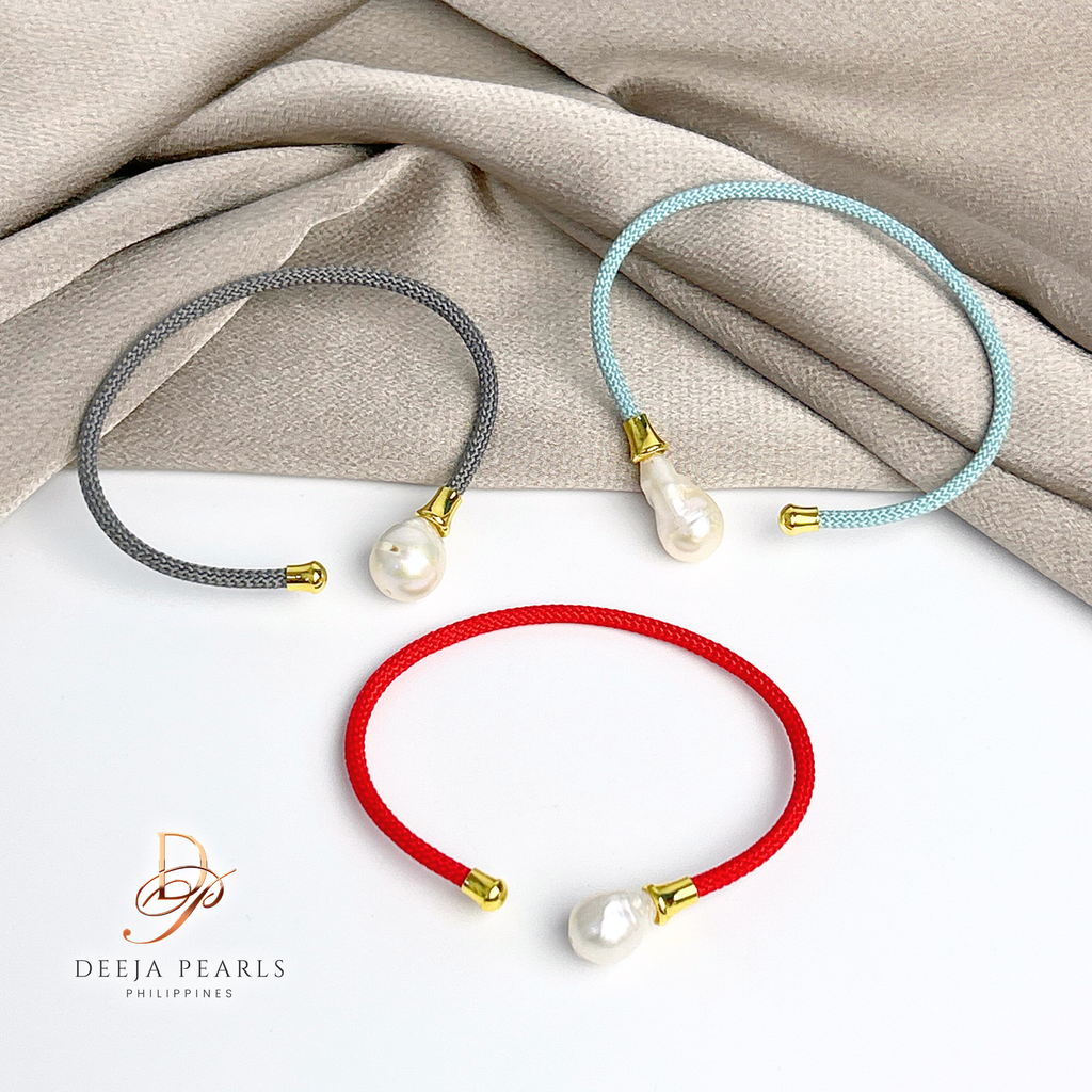 DPB138 • Baroque Freshwater Pearl Sporty String Bangle