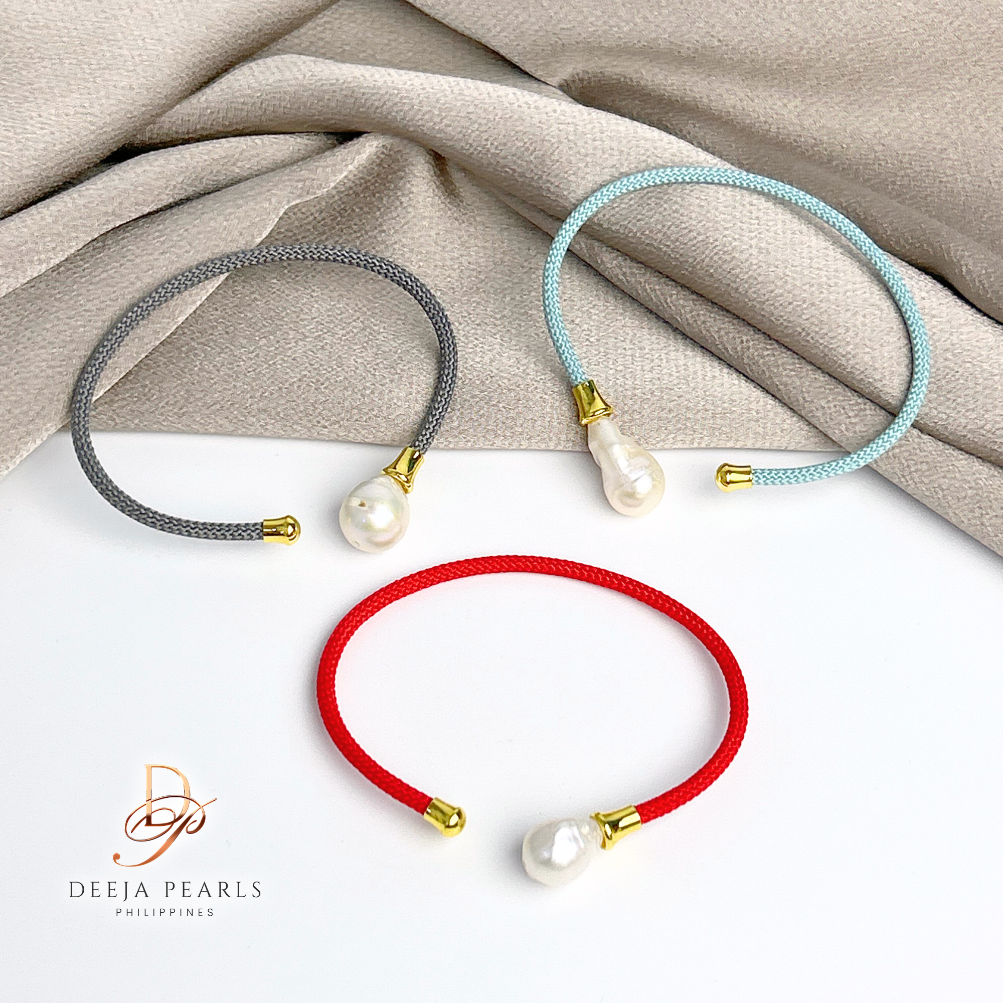 DPB138 • Baroque Freshwater Pearl Sporty String Bangle