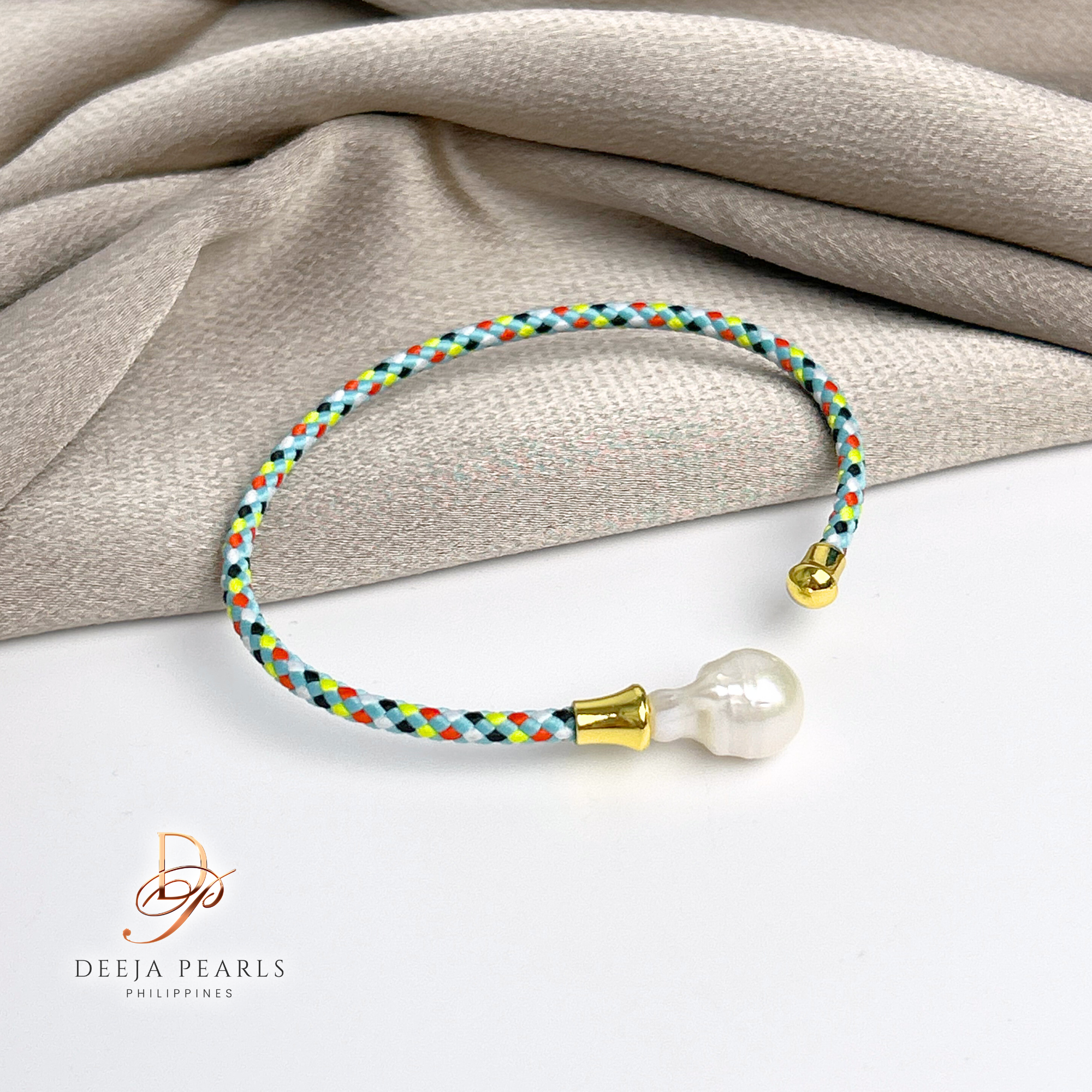 DPB138 • Baroque Freshwater Pearl Sporty String Bangle