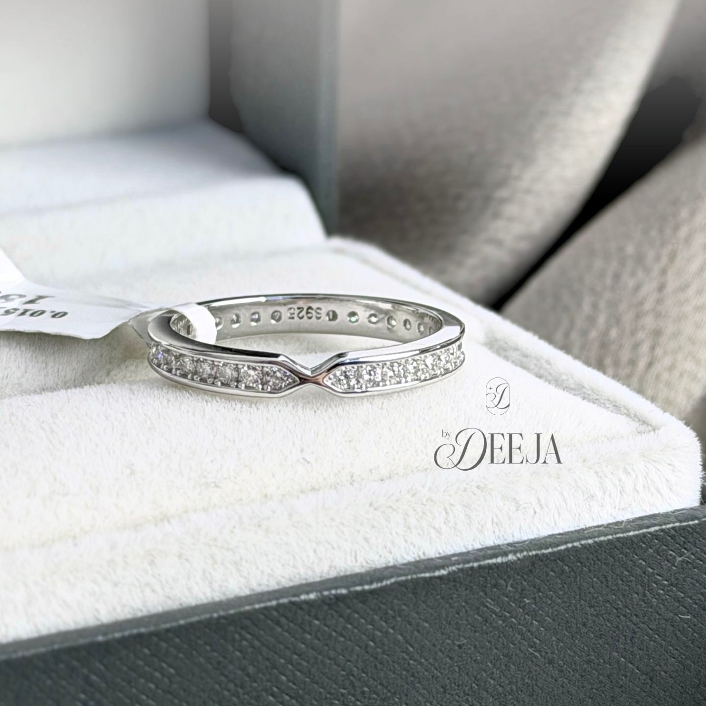 Moissanite 0.01ct Full Eternity Ring | DMR004