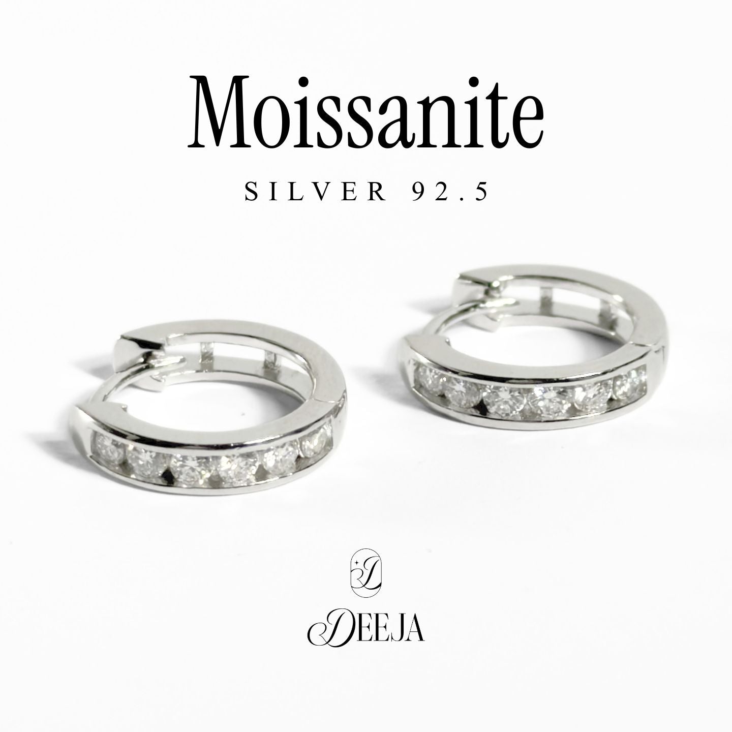 Moissanite Hoop Earrings MSE01