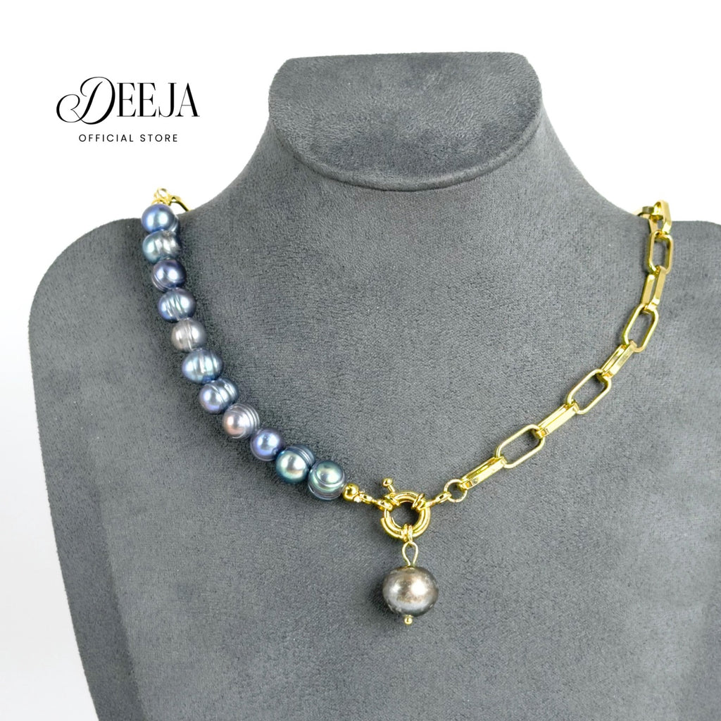 Deeja • Tahitian Freshwater Pearl Paper Clip Necklace FPN10265