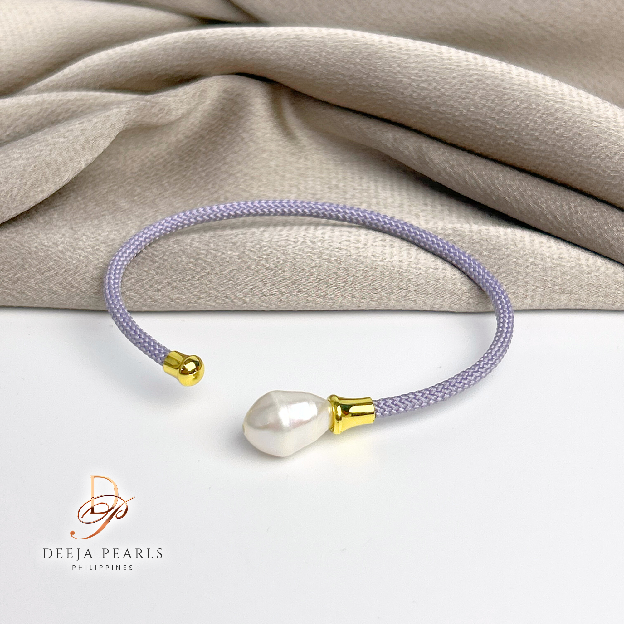 DPB138 • Baroque Freshwater Pearl Sporty String Bangle