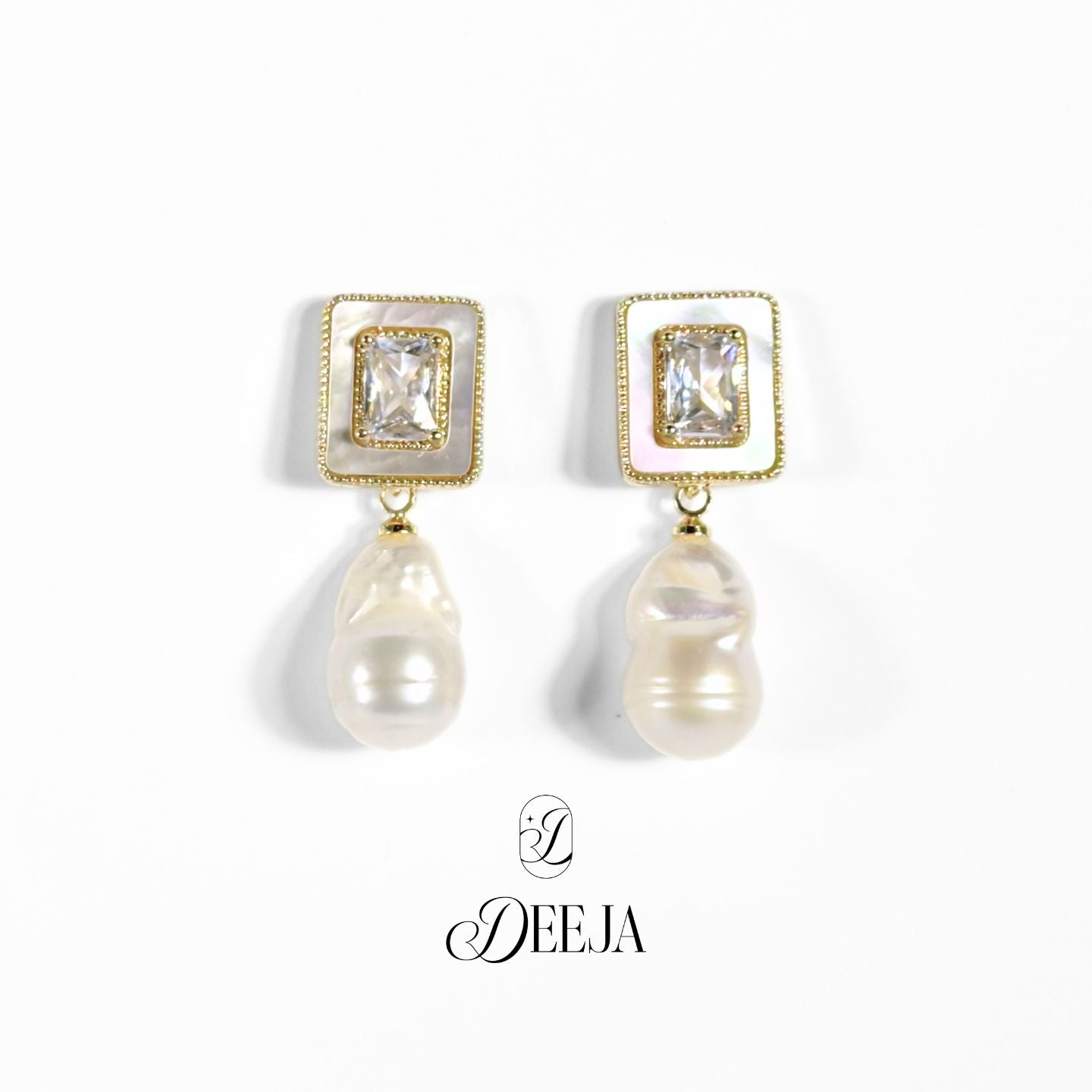 Baroque Freshwater Pearl Dangling Earrings • FWE26