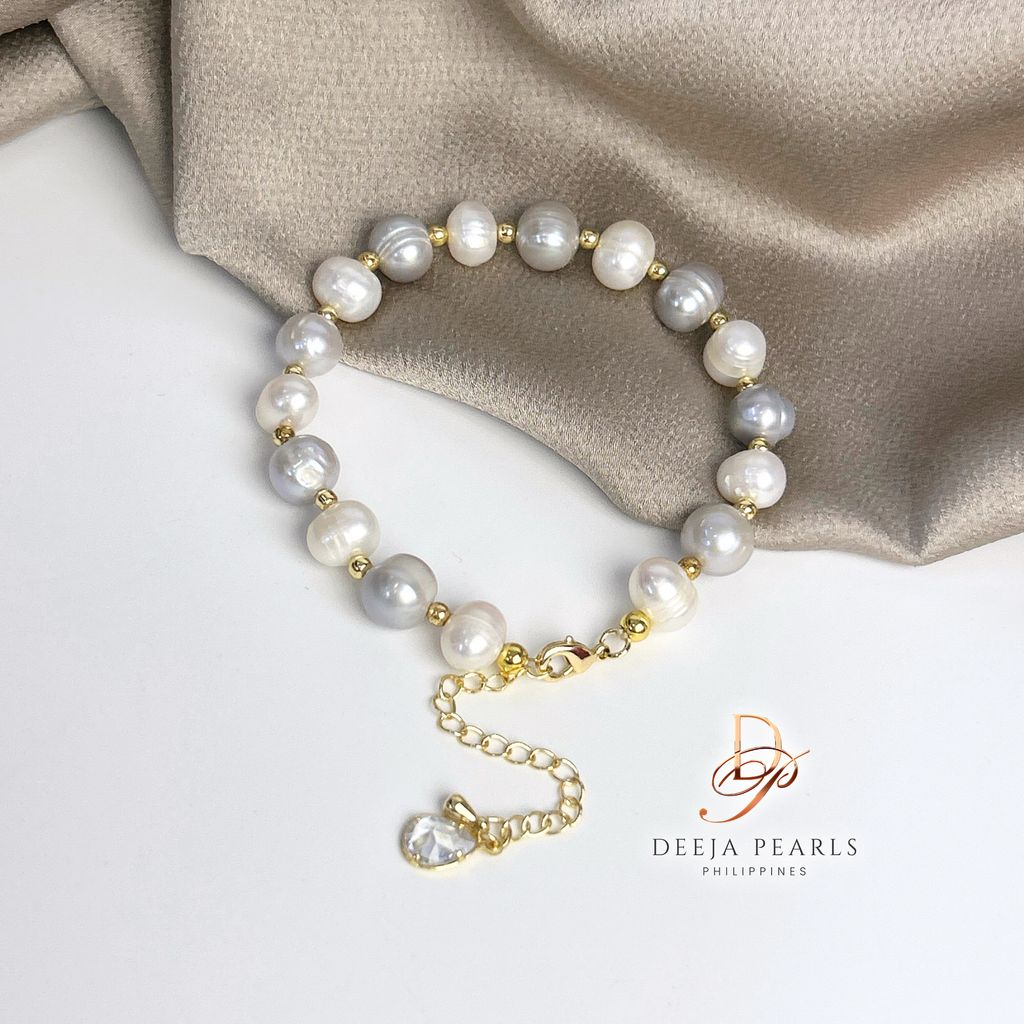 DPB129 • Two-tone Freshwater Pearl Bracelet