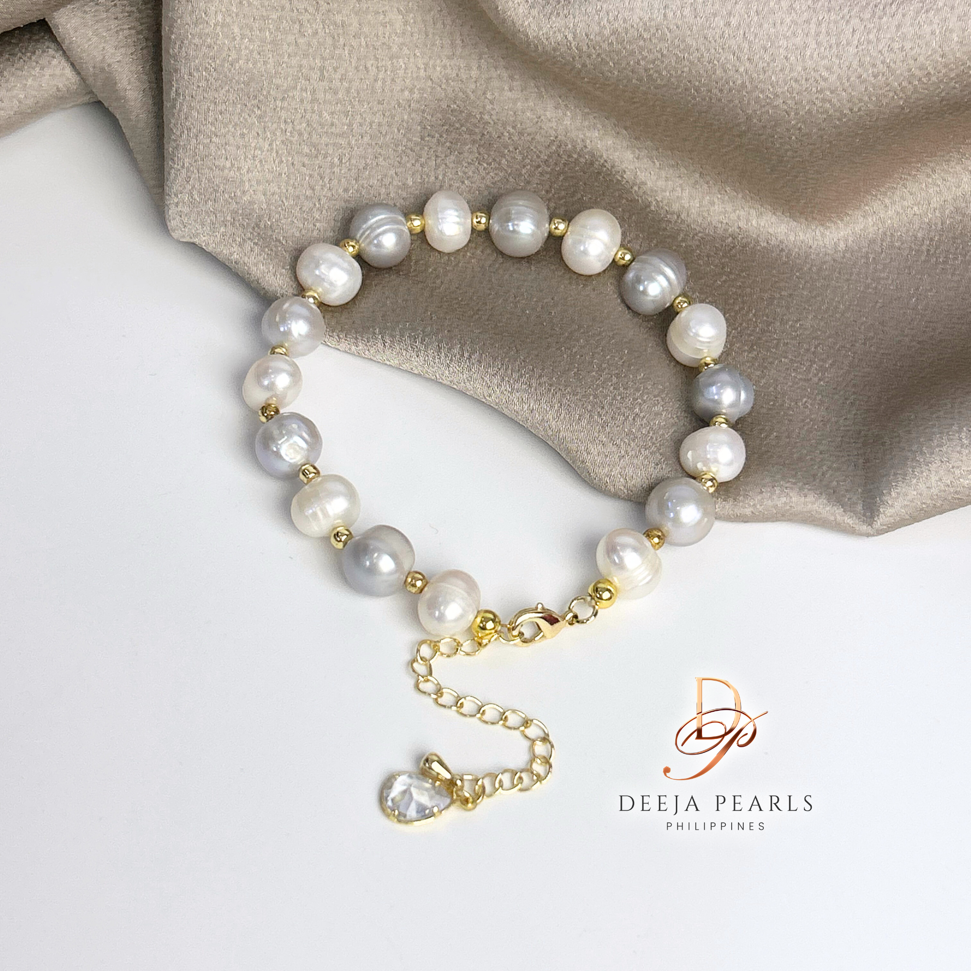 DPB129 • Two-tone Freshwater Pearl Bracelet