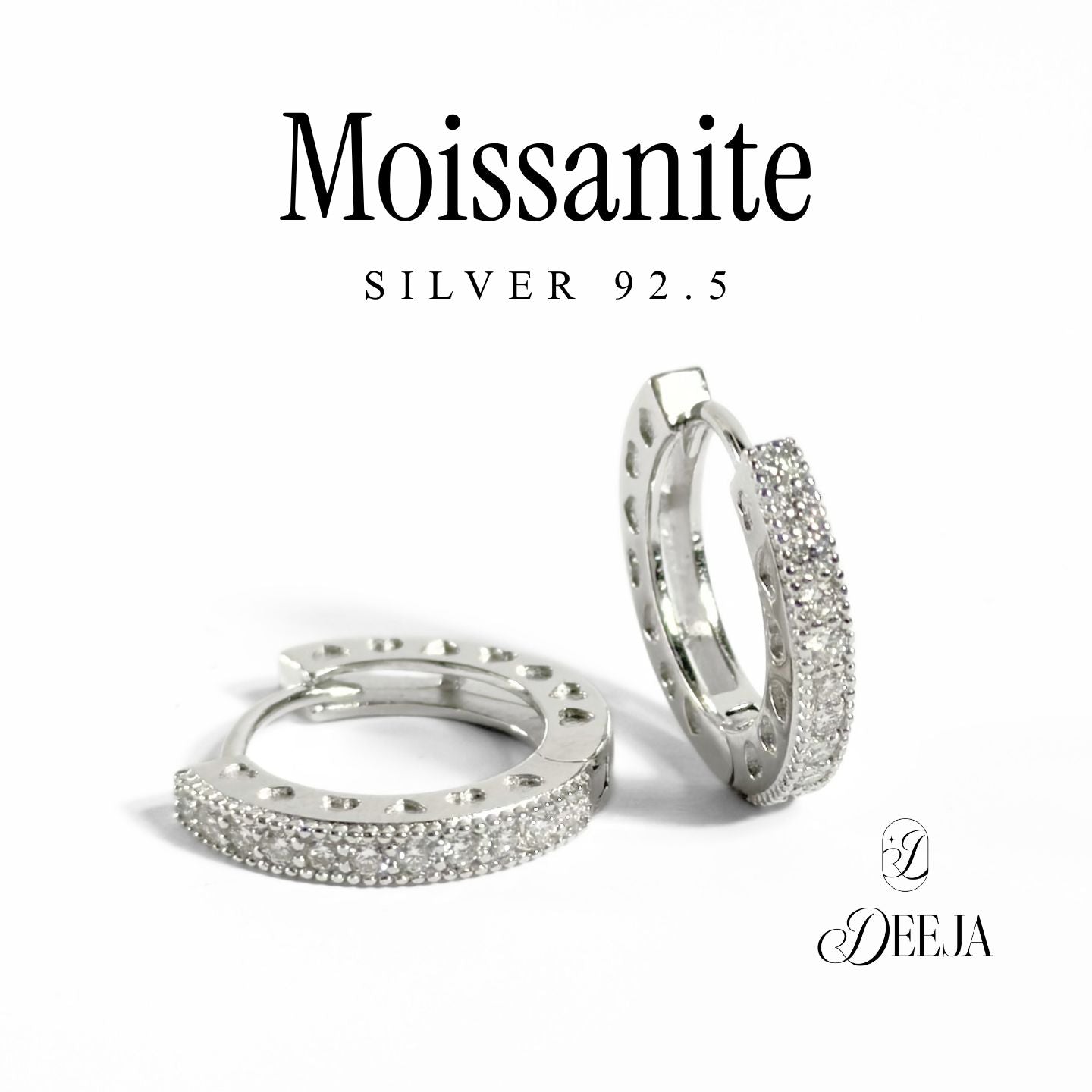 Moissanite Hoop Earrings MSE03
