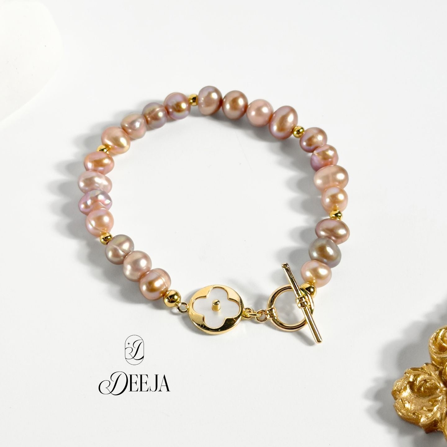 Lilac | Freshwater Pearl Bracelet • FWB07