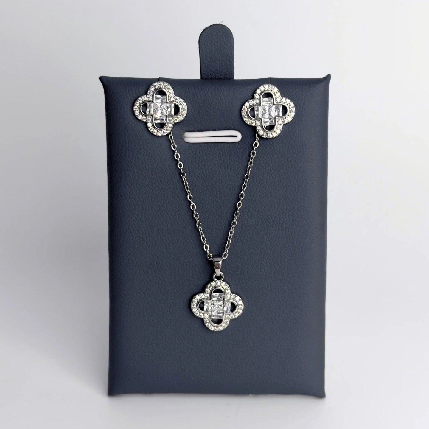 Lucky 18K Gold Coated Zirconia Necklace and Earrings Set