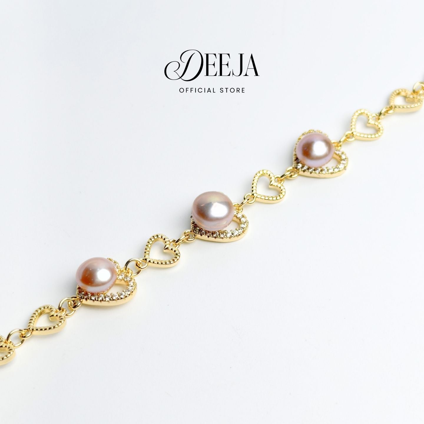 Deeja • Pavé Link Freshwater Pearl Bracelet FPB10215