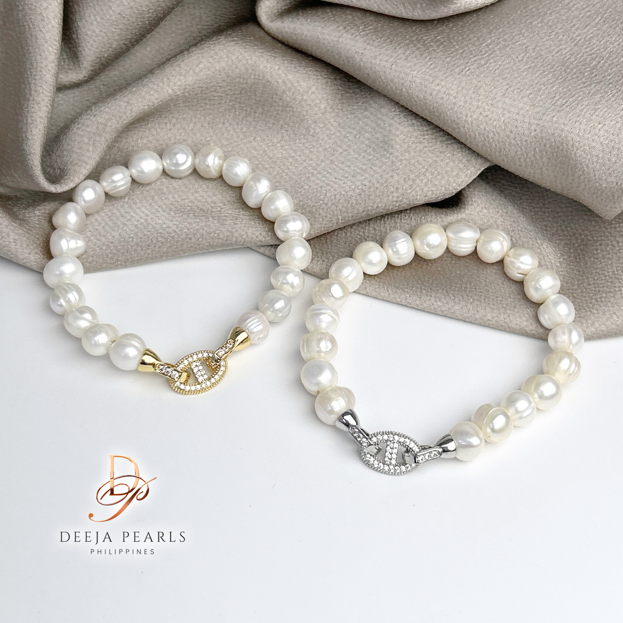 DPB108 • Freshwater Pearl Bracelet in CD Pendant Lock