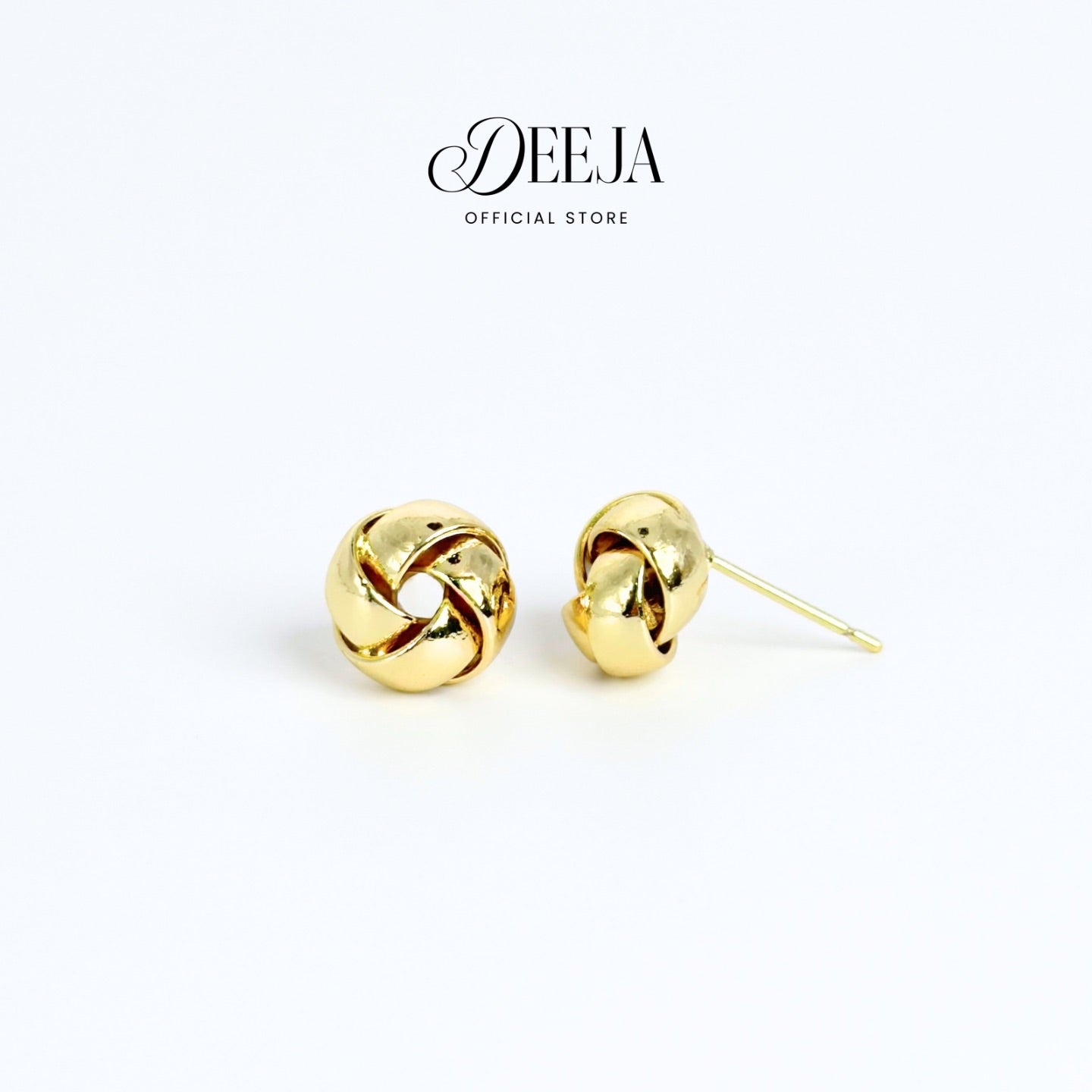 Deeja • Knot Stud Earrings 18K Gold Coated XN10750