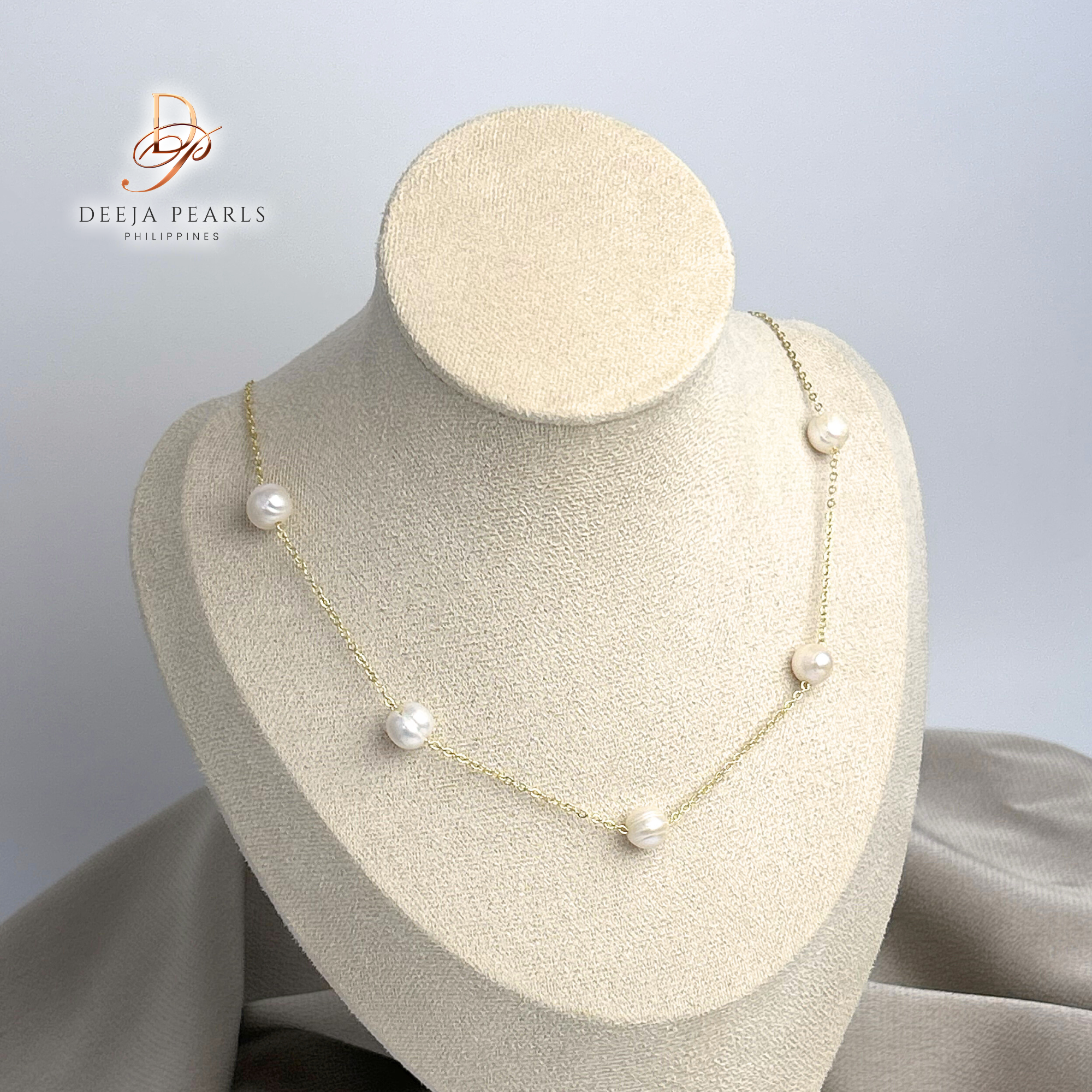 DPN114 • Freshwater Pearl Station Necklace