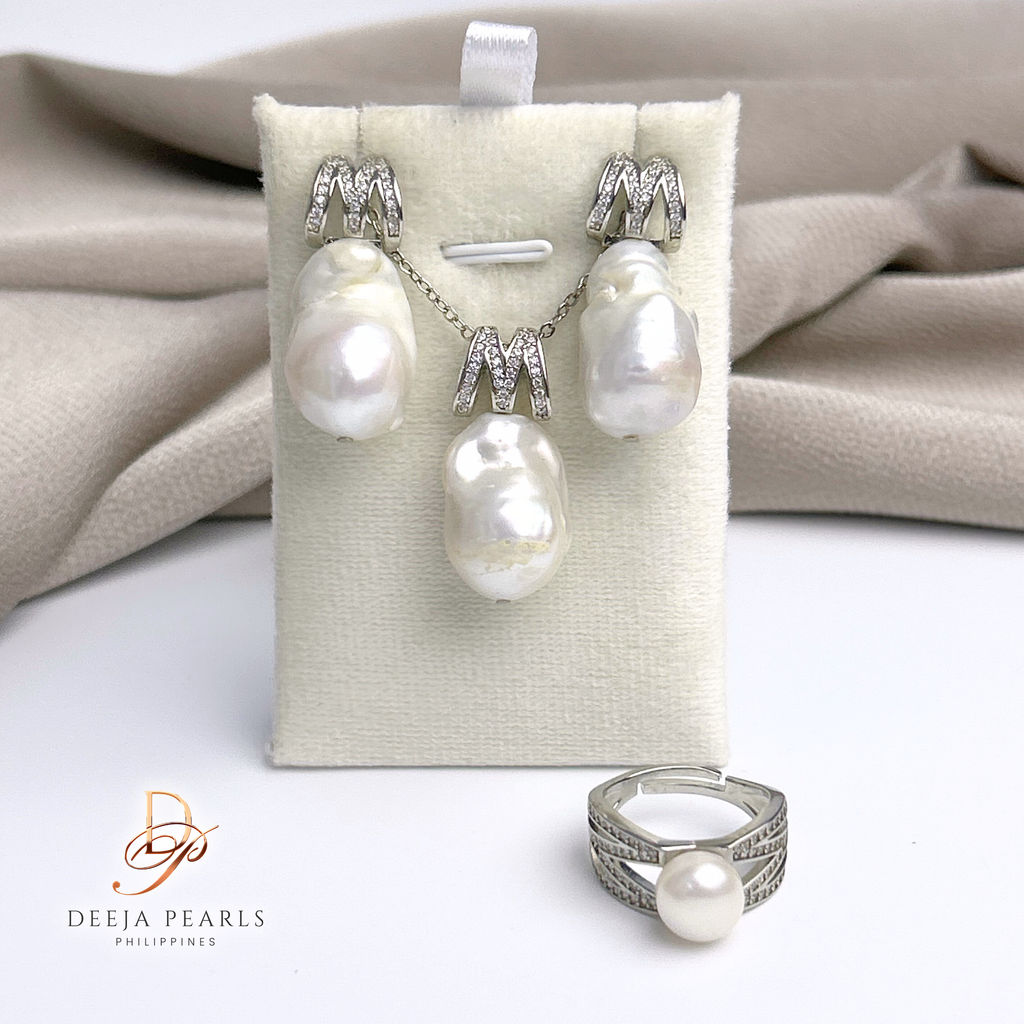 DPS123 • Baroque Freshwater Pearl Earrings and Necklace