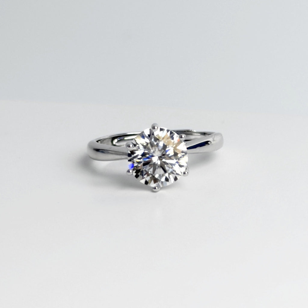 Moissanite 2ct Classic Solitaire Ring