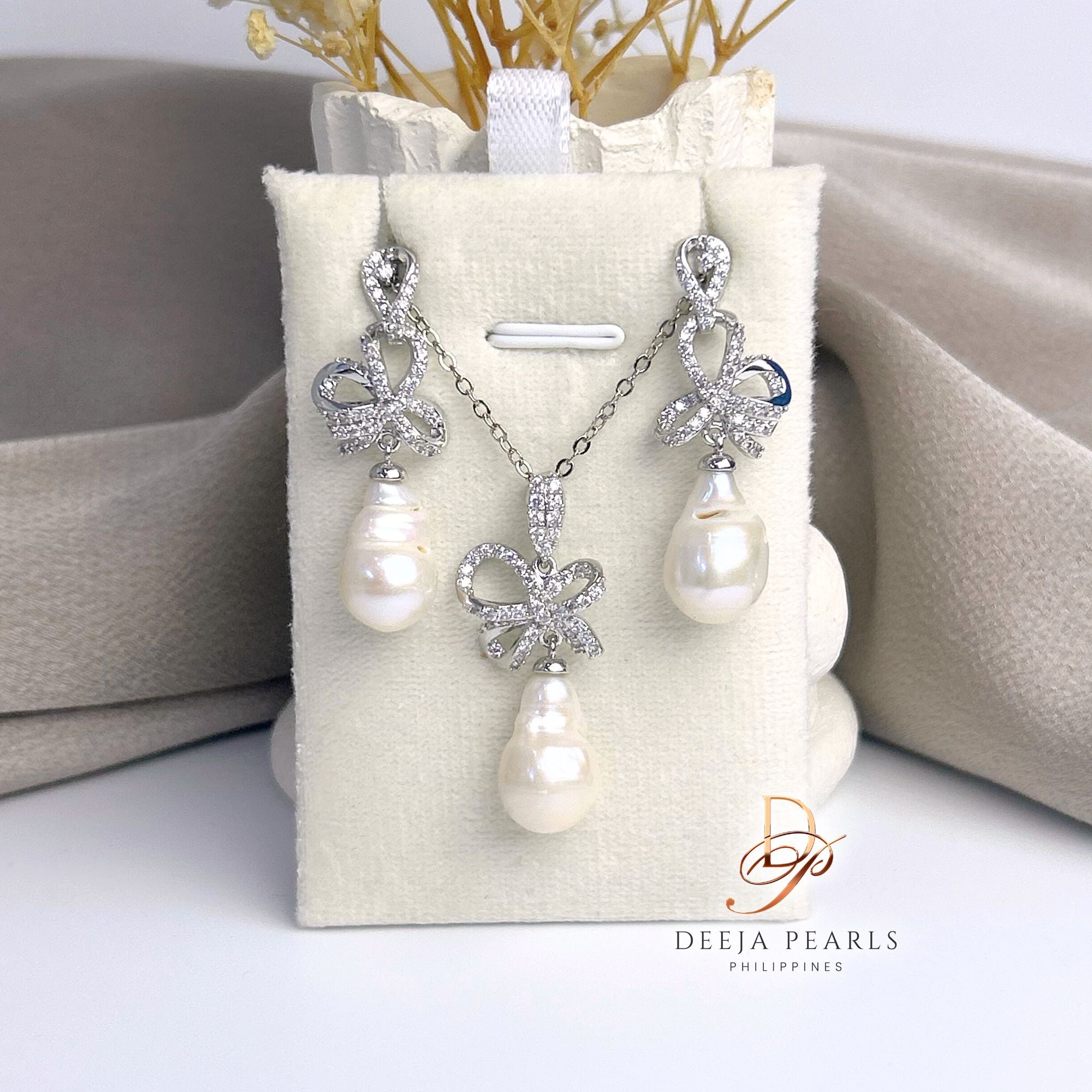 DPS114 • Baroque Freshwater Pearl Earrings and Necklace