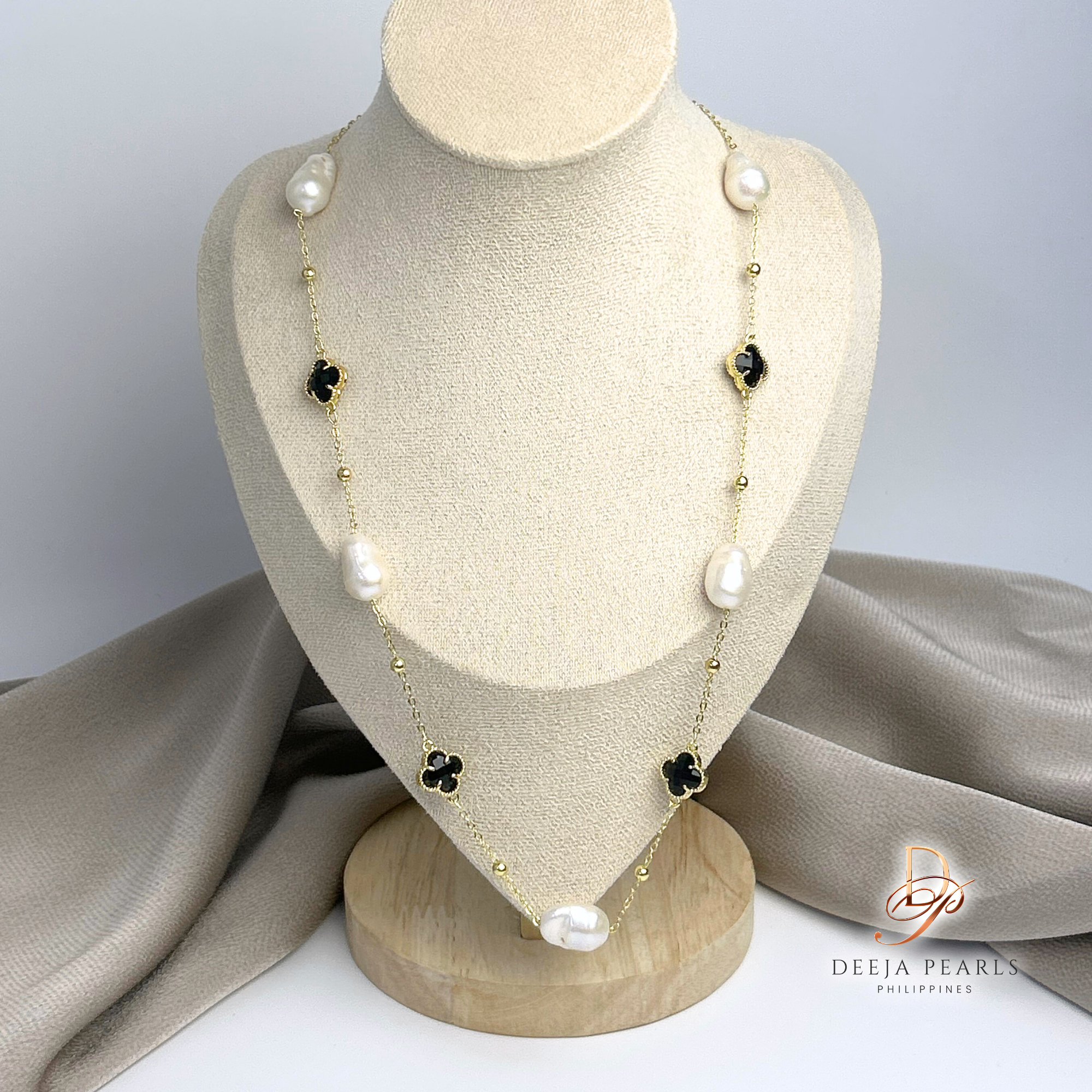 DPN118 • Baroque Freshwater Pearl Station Necklace 24”