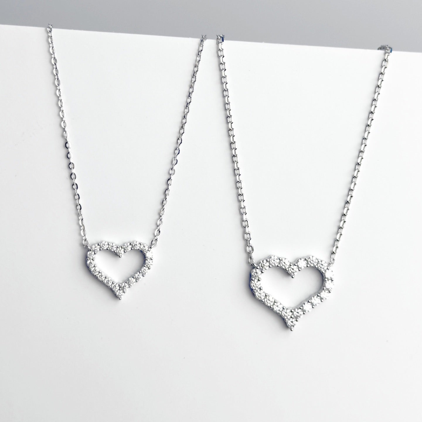 Moissanite Open Heart Pendant Necklace