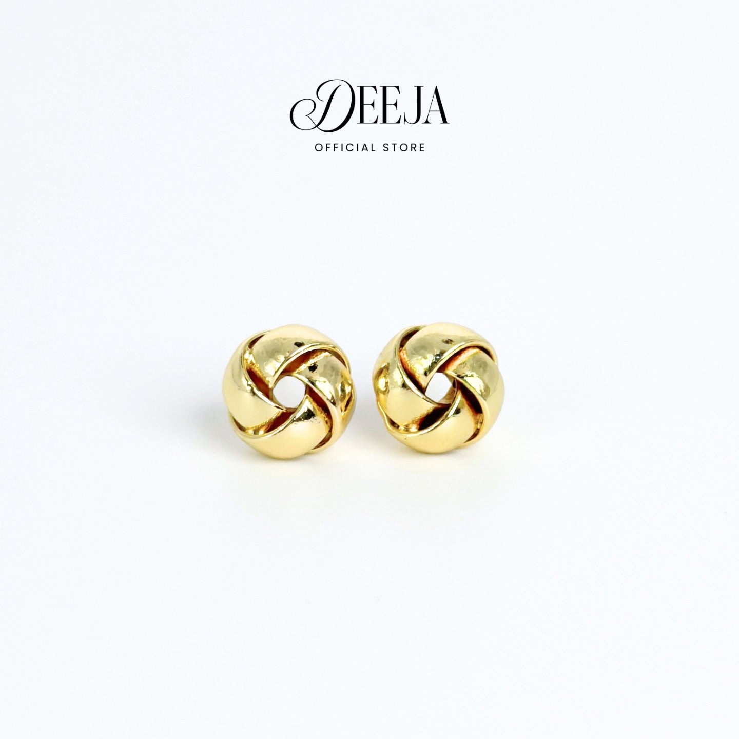 Deeja • Knot Stud Earrings 18K Gold Coated XN10750