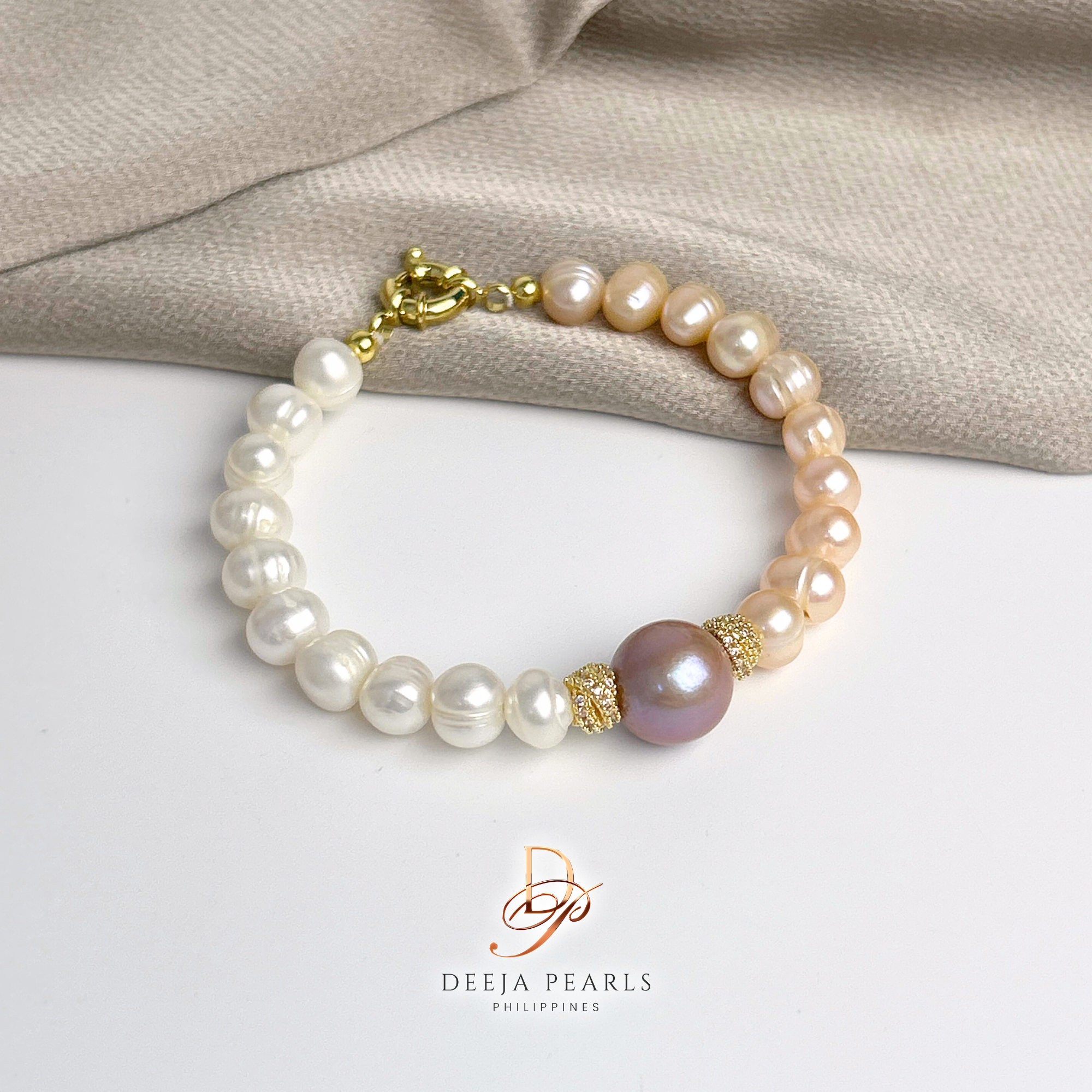 DPB146 • Edison Pearl Full Multicolor Bracelet