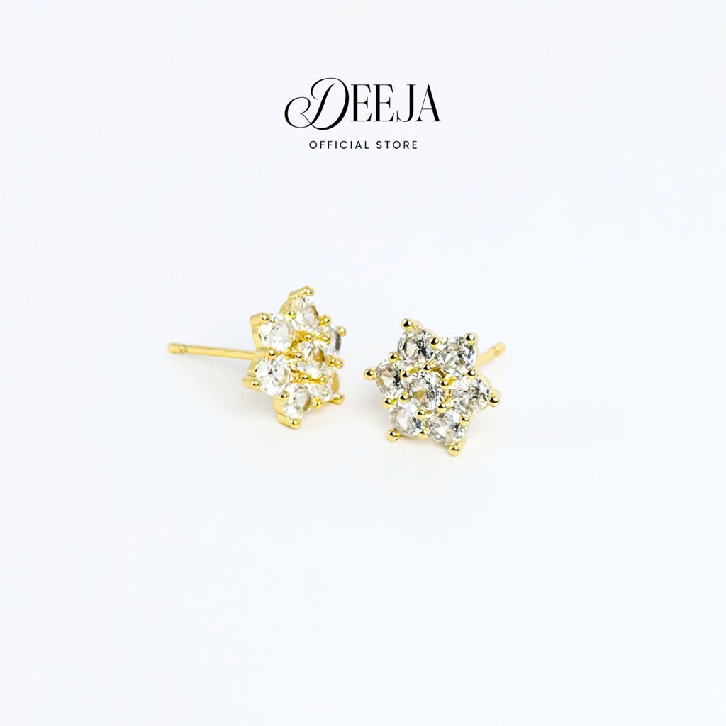 Deeja • Rositas Swiss Diamond Stud Earrings 18K Gold Coated XN10750