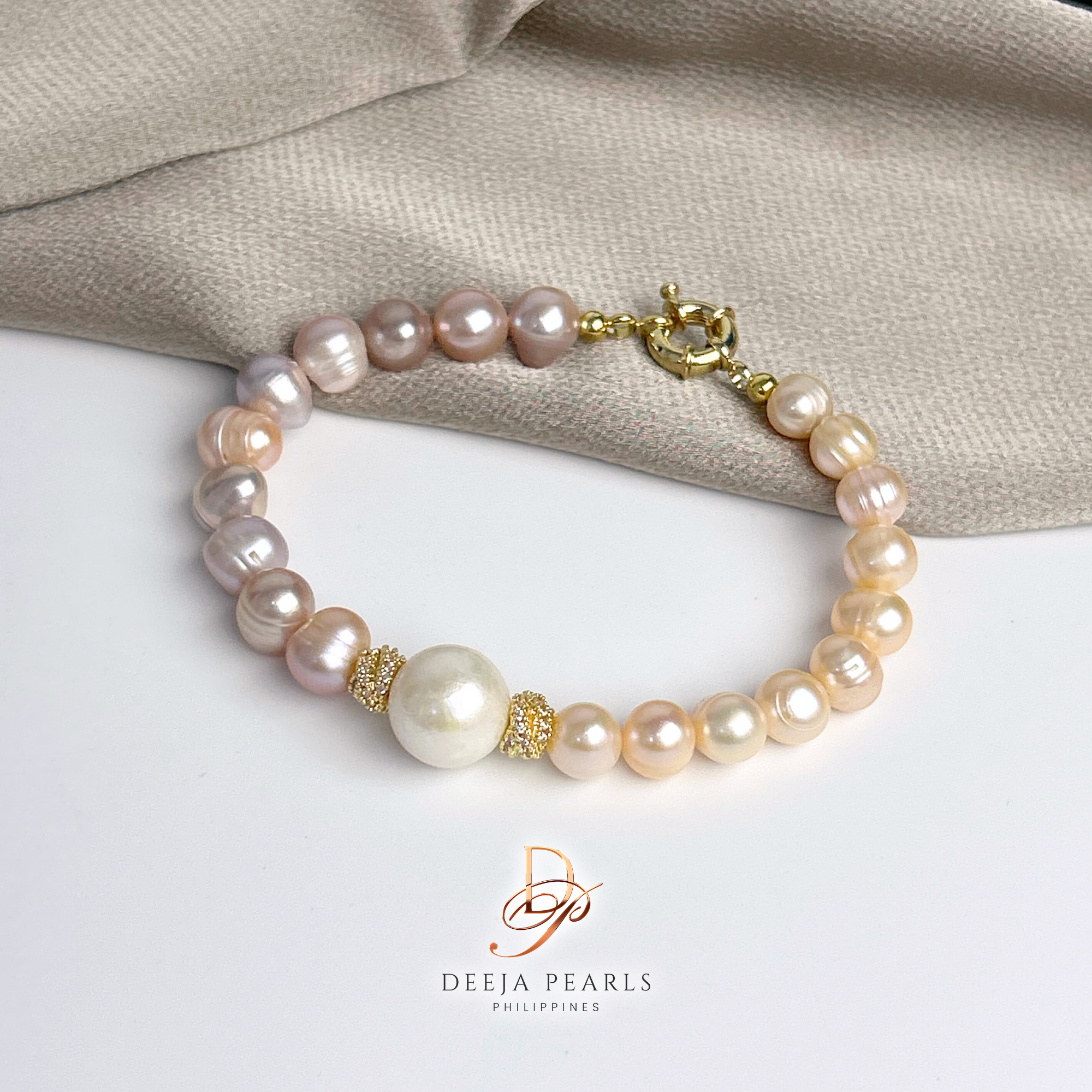 DPB146 • Edison Pearl Full Multicolor Bracelet