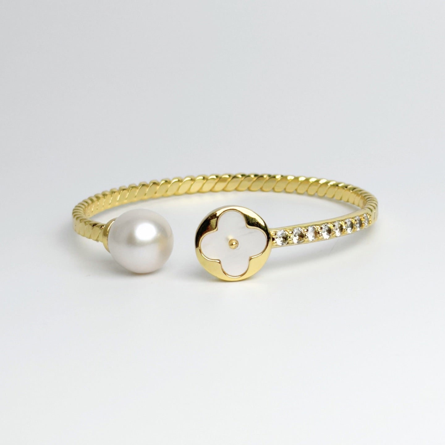 Edison Pearl 18K Gold Coated Bangle