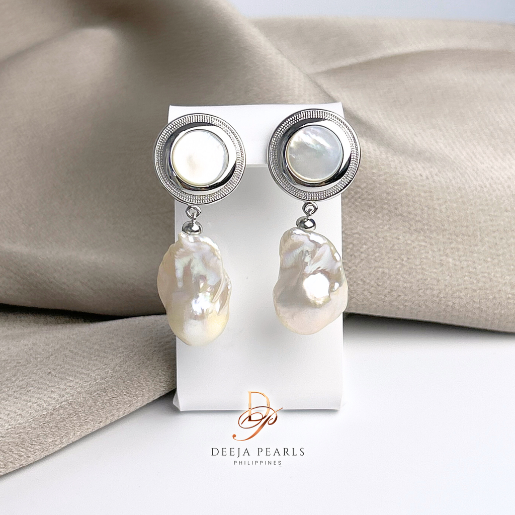DPE163 • Baroque Freshwater Pearl Dangle Earrings