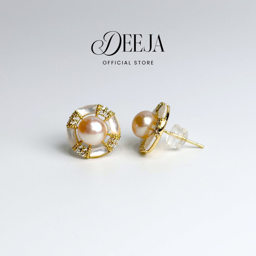 Deeja • FRESHWATER PEARL Set of Necklace, Earrings and Ring FPS100315