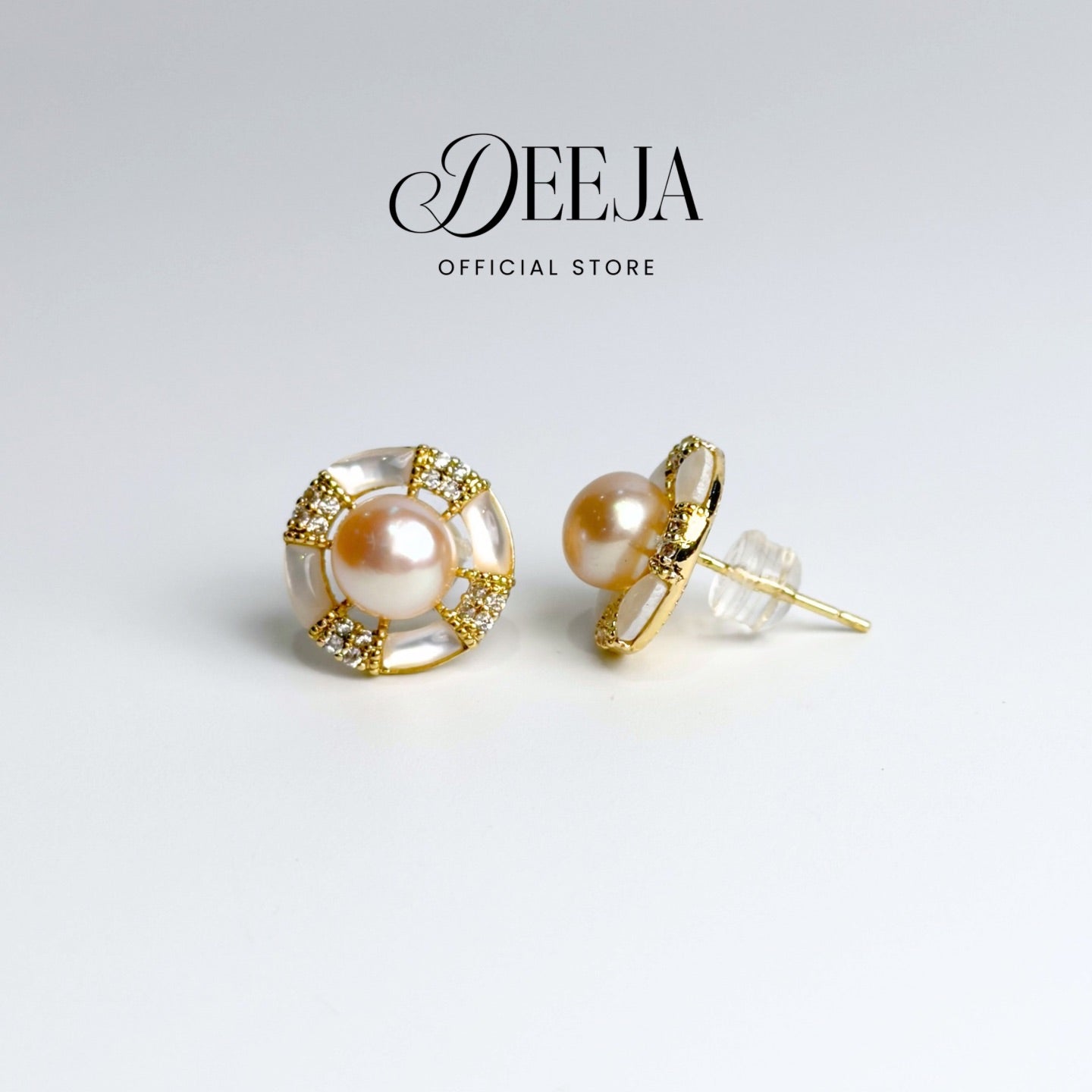 Deeja • FRESHWATER PEARL Set of Necklace, Earrings and Ring FPS100315