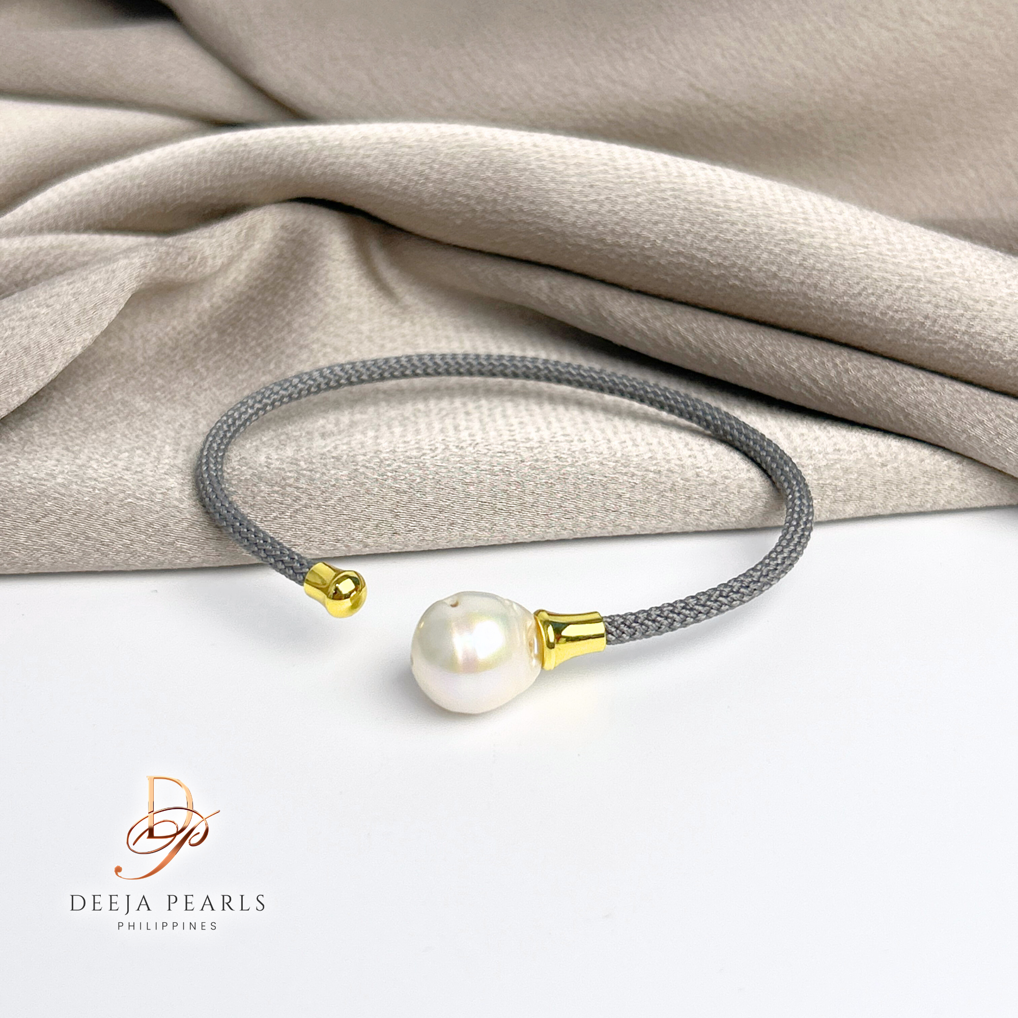 DPB138 • Baroque Freshwater Pearl Sporty String Bangle