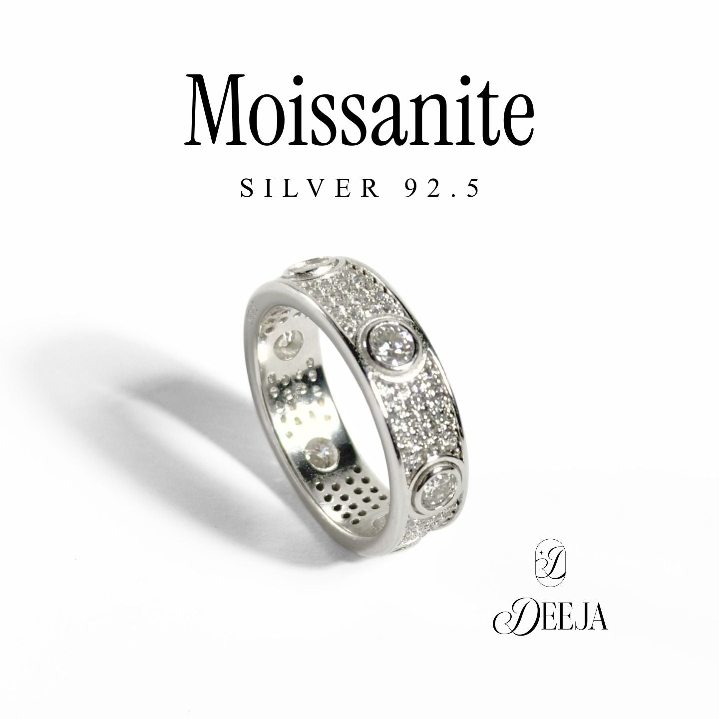 Moissanite Full Eternity Ring MRE03