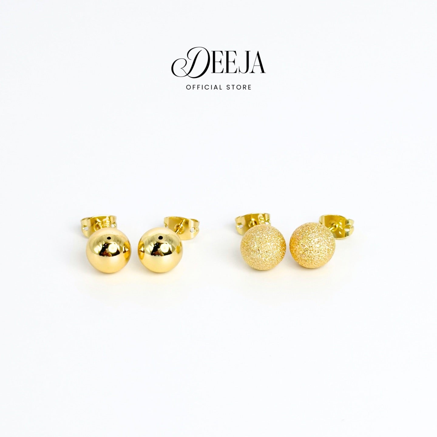 Deeja • Ball Stud Earrings 18K Gold Coated XN10750