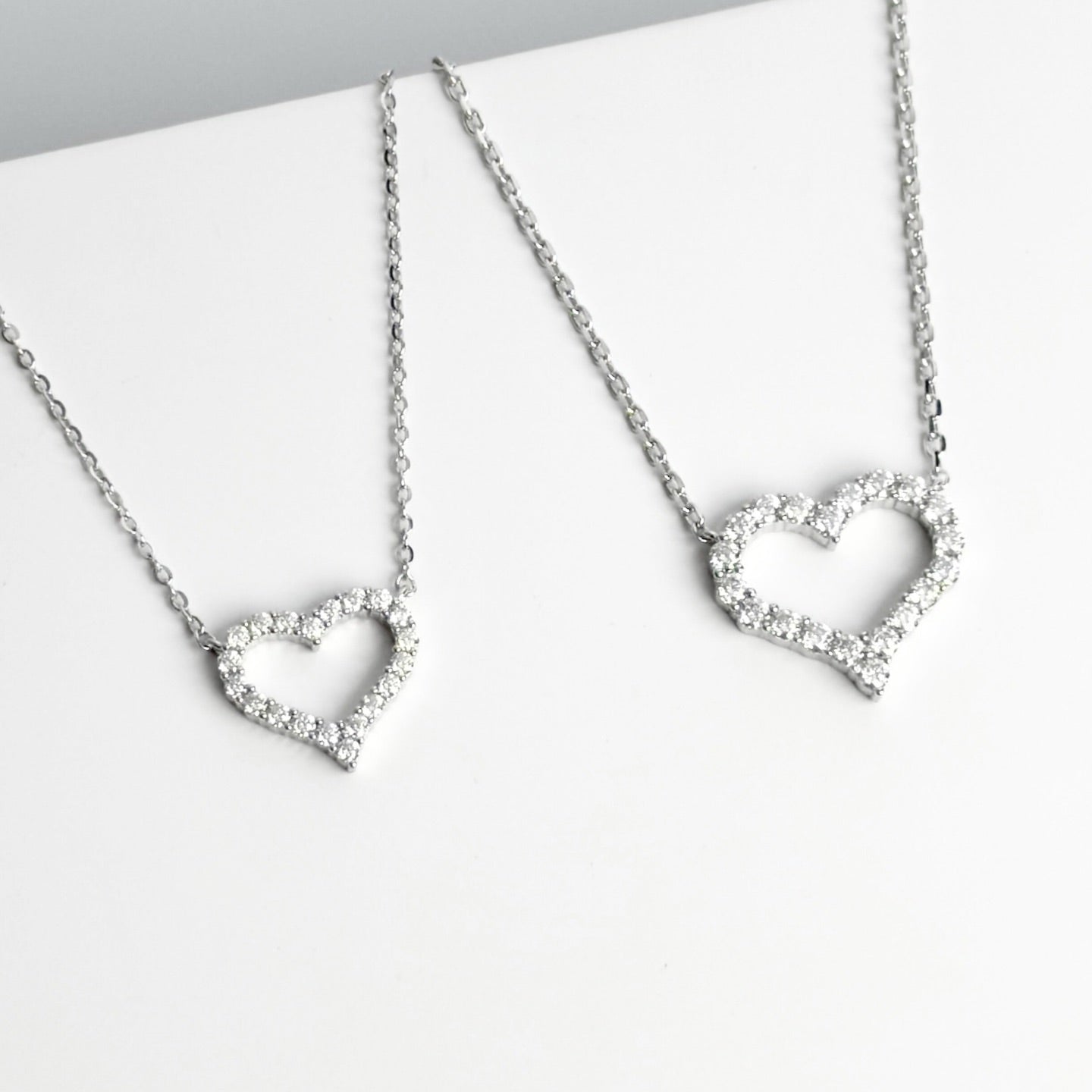 Moissanite Open Heart Pendant Necklace