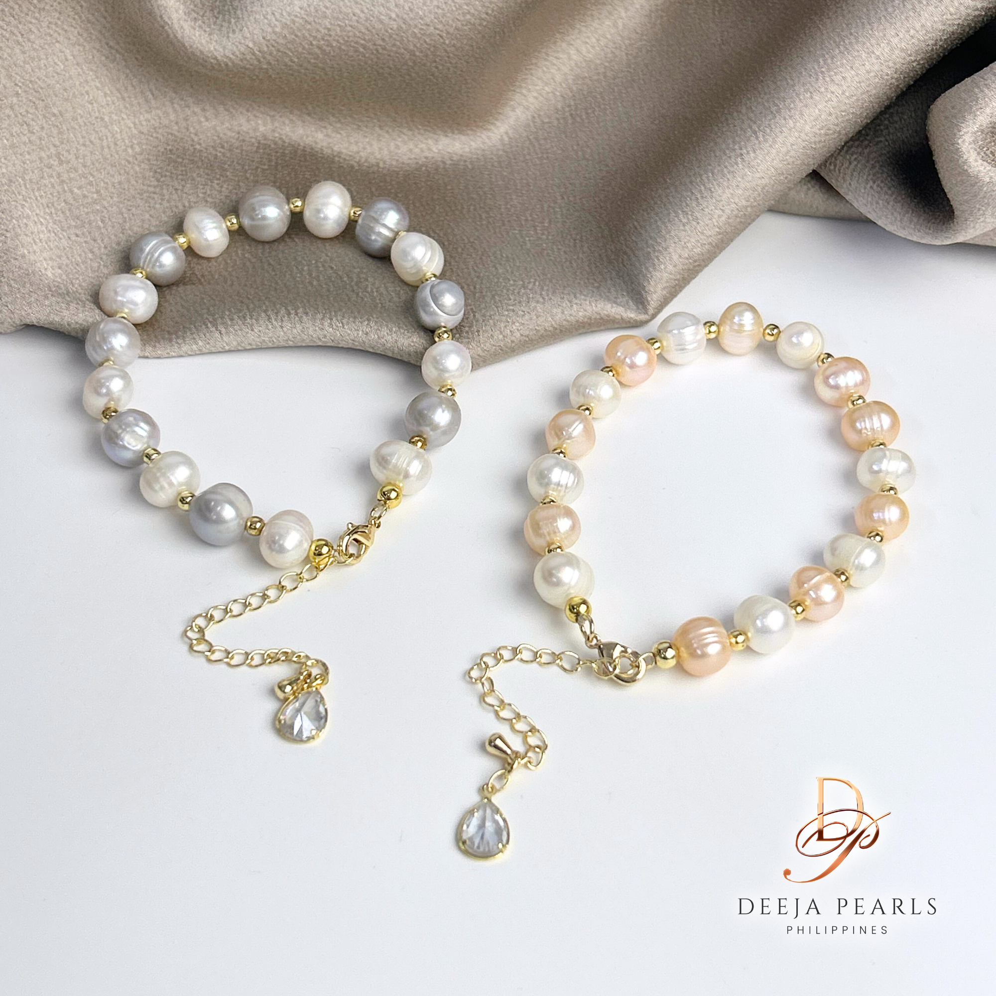 DPB129 • Two-tone Freshwater Pearl Bracelet