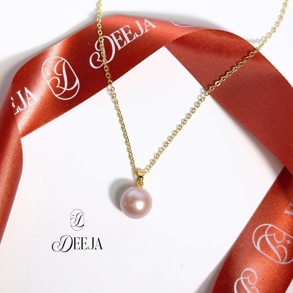 Pink Edison Freshwater Pearl Pendant Necklace • FWN07