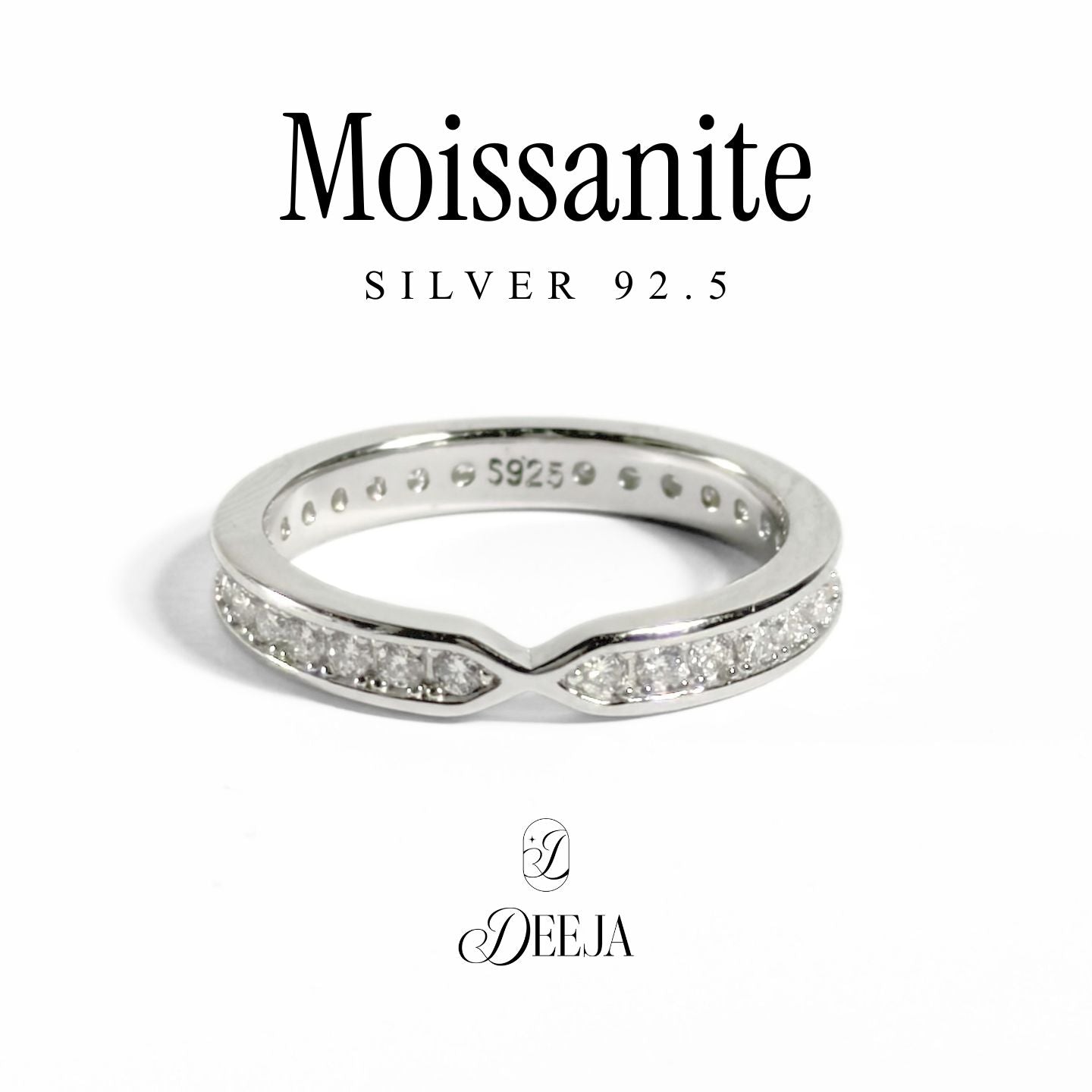 Moissanite Full Eternity Ring MRE04
