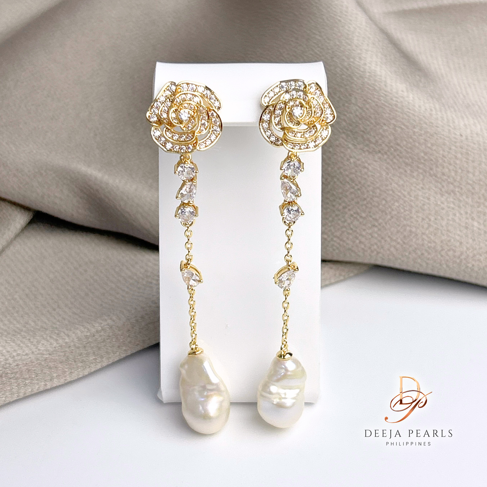 DPE177 • Baroque Freshwater Pearl Dangle Earrings