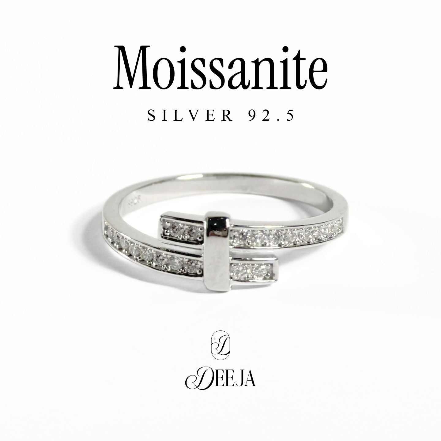 Moissanite Half Eternity Ring MRE05