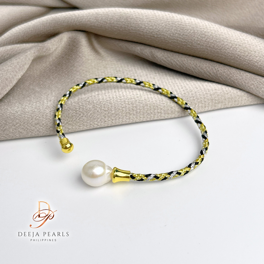 DPB138 • Baroque Freshwater Pearl Sporty String Bangle