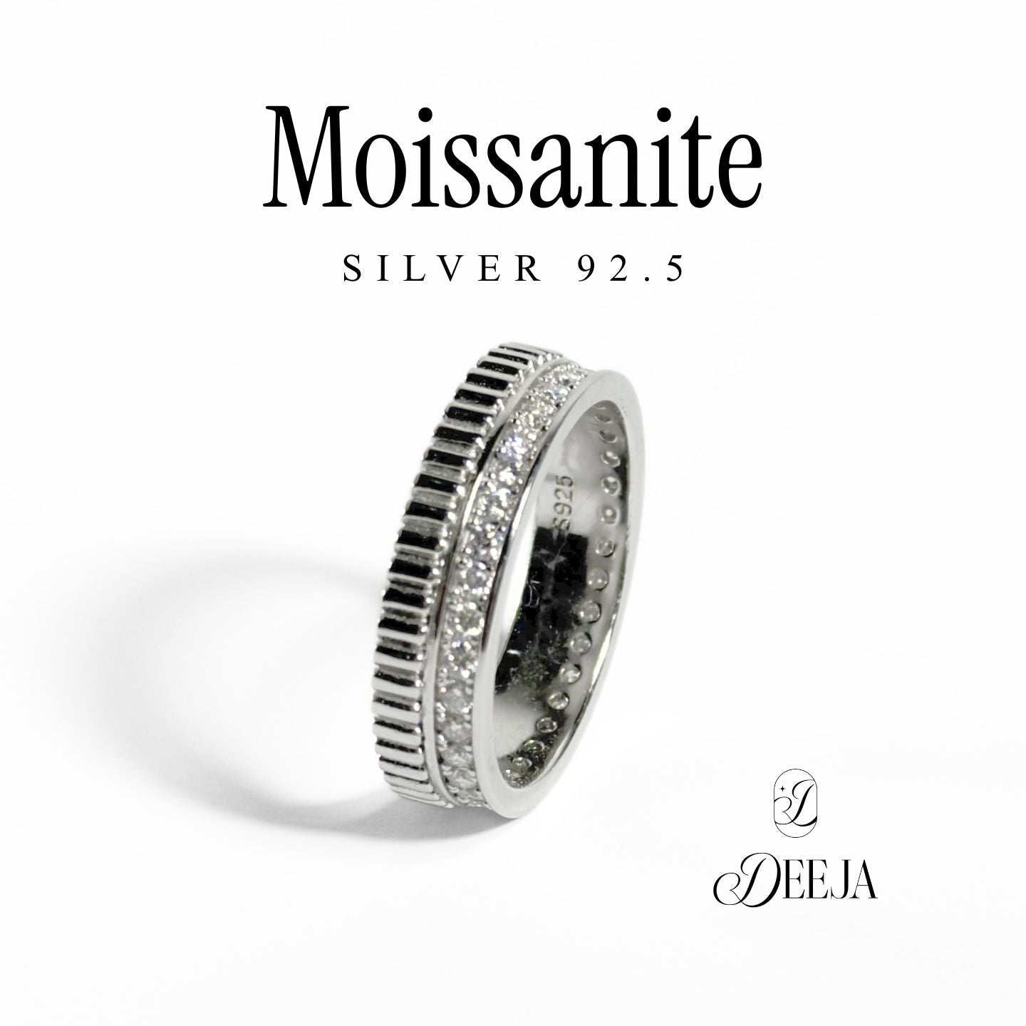 Moissanite Full Eternity Ring MRE06