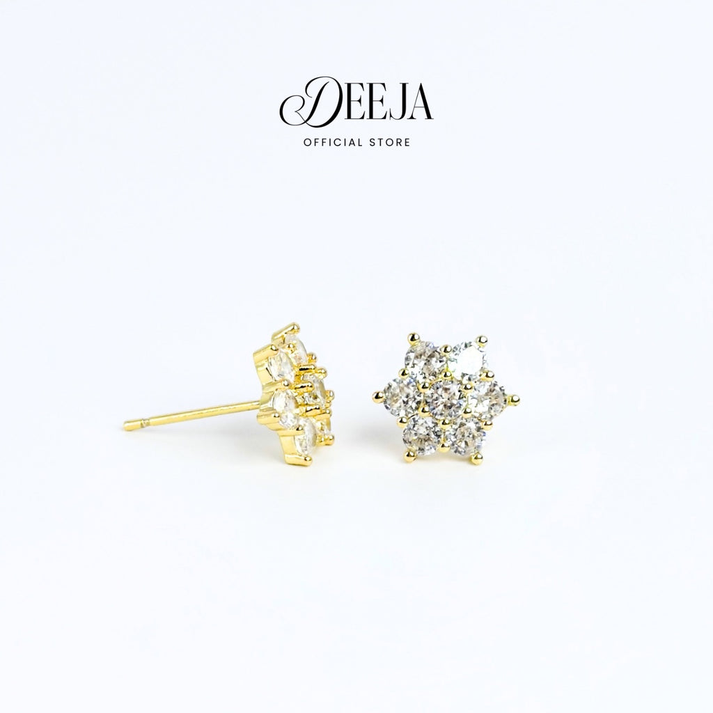 Deeja • Rositas Swiss Diamond Stud Earrings 18K Gold Coated XN10750